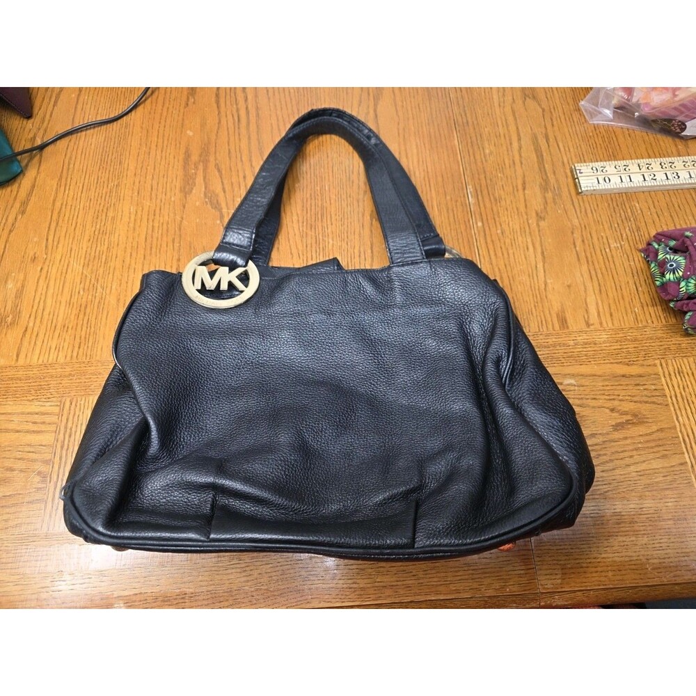 Michael Kors Pebbled Leather Large Hobo Tote Gold Hardware